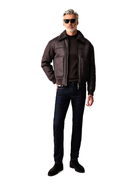 Herren Jeanshosen Elastisches Slim Fit Blau