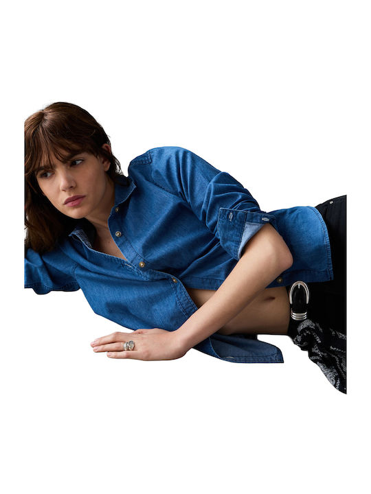 Long Sleeve Women's Denim Shirt