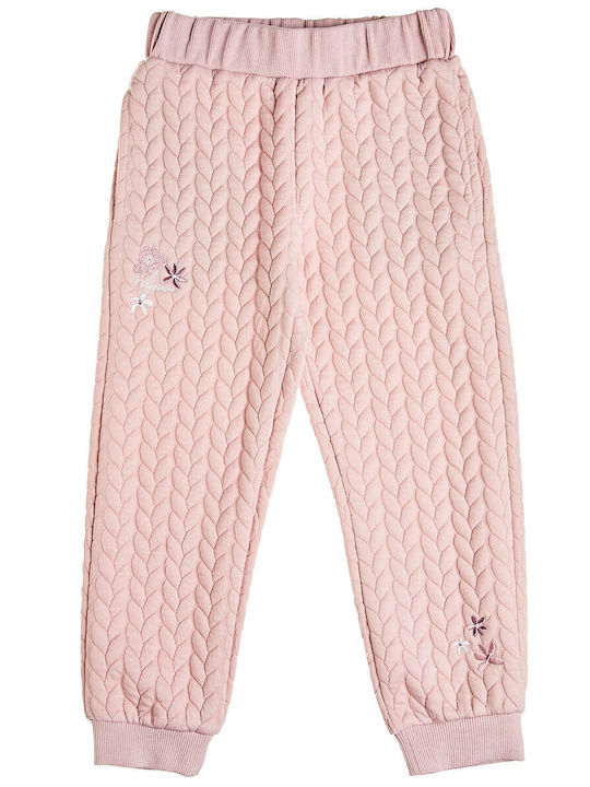 Kids Clothing Set with Pants 2 Pieces Pink Embroidery