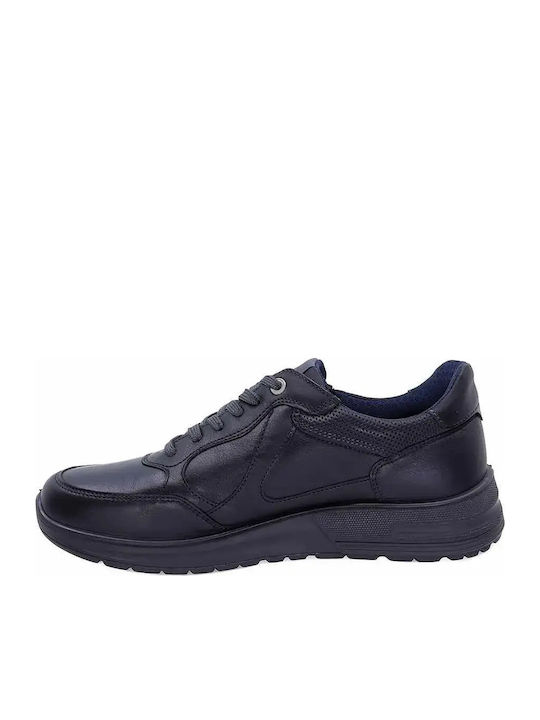 Leder Herren Freizeitschuhe Anatomisch Schwarze
