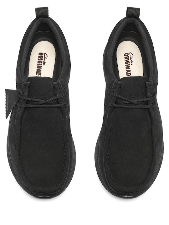 Suede Herren Freizeitschuhe Schwarz