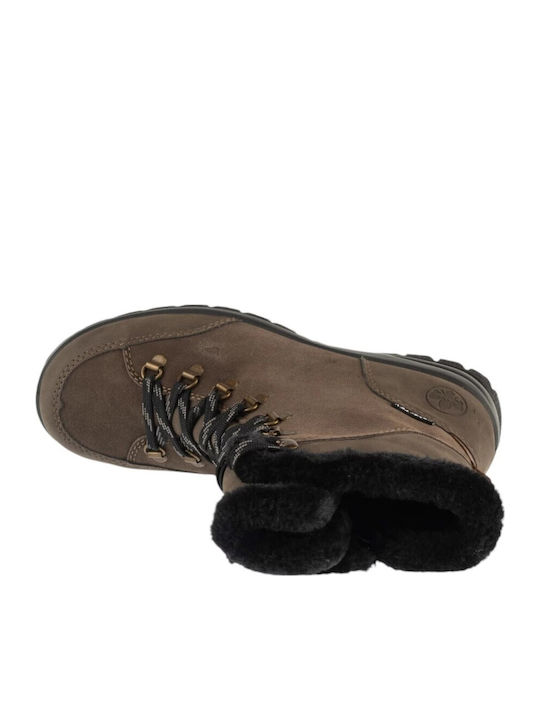 Leather Women's Ankle Boots Brown