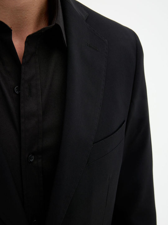 Jachetă De Costum Pentru Bărbați Cu Fit Slim Negru