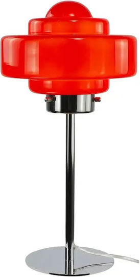 Selected by Pragmatic Metal Table Lamp for E27 Socket with Red Shade and Base