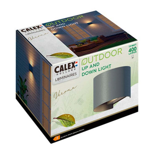Lampa Calex Verona Стенна Външна Таванна Лампа LED IP54 7W с Топла Бяла Светлина 3x4.5x8.5см