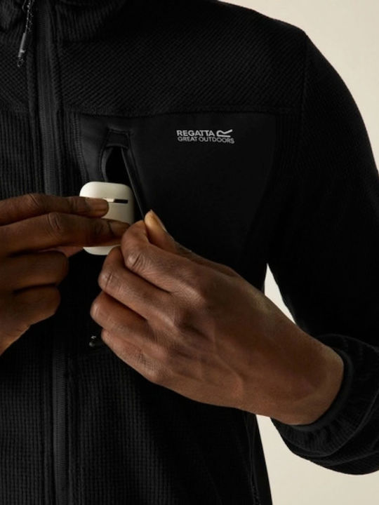 Cardigan bărbătesc Fleece Negru