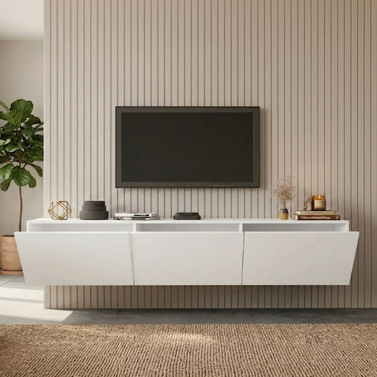Έπιπλο TV Επιτοίχιο Λευκό 150x31.4x30εκ. Έπιπλο TV Επιτοίχιο Λευκό 150x31.4x30εκ.