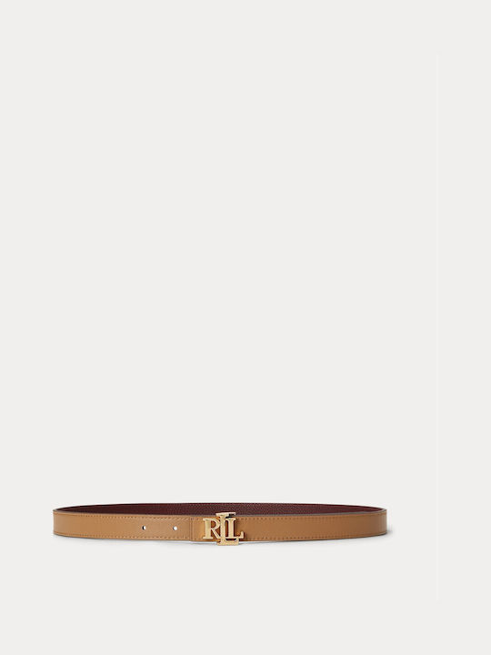 Ralph Lauren Дамски кожен колан Бордо