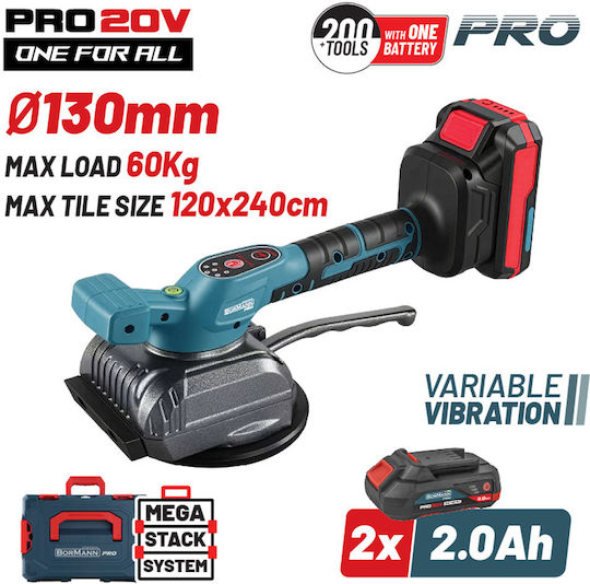 Bormann BBP5426X22C Pro Electric Battery Suction Cup 20V 2x2Ah with Case