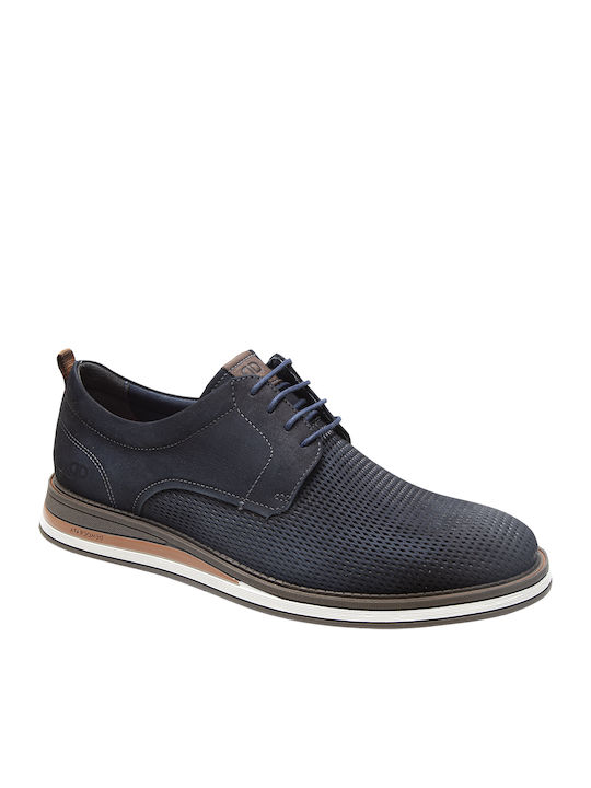 Herren Freizeitschuhe Blau Leder