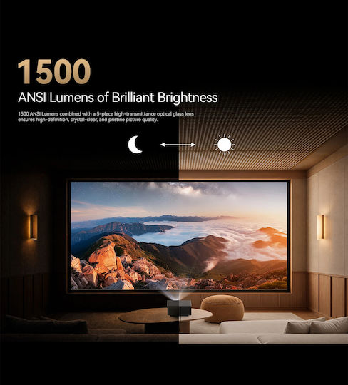 Wanbo X7 Pro Max Beamer DLP Full HD mit Wi-Fi und Eingebauten Lautsprechern