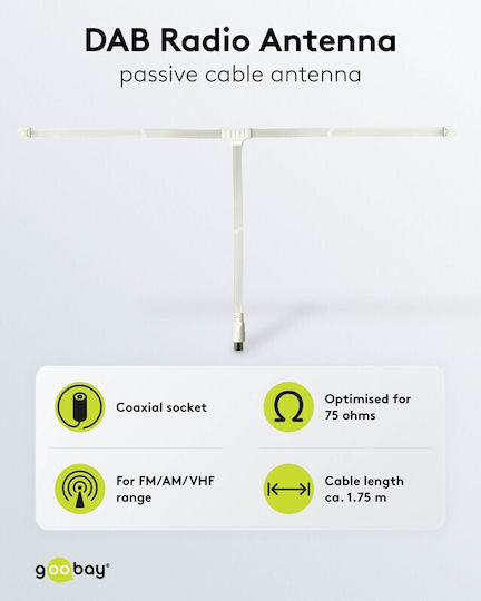 Goobay FM Antenna with Coaxial Connection