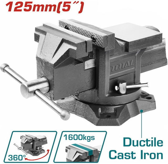 Total Drehbare Schraubstock mit Maximale Öffnung 127mm