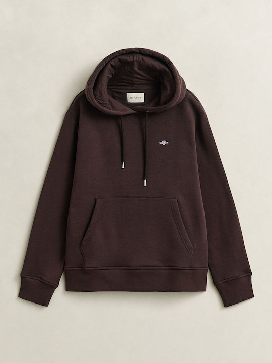 Gant Sweatshirts & Hoodies für Damen Dunkelbraune mit Kapuze