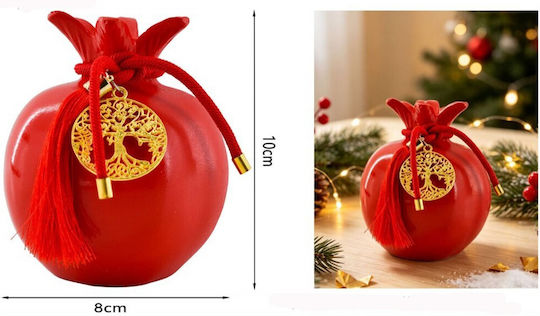 Galifas Handgefertigter Glücksbringer-Typ Granatapfel Rot 8x10cm
