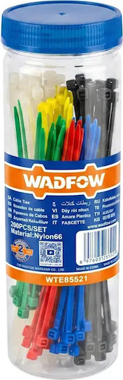 Wadfow Plastik Kabelbinder in Mehrfarbiger Farbe 200Stück WTE85521