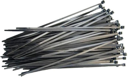 Bradas Plastic Cable Ties 300mmx4.8mm In Black Colour 100 Pieces