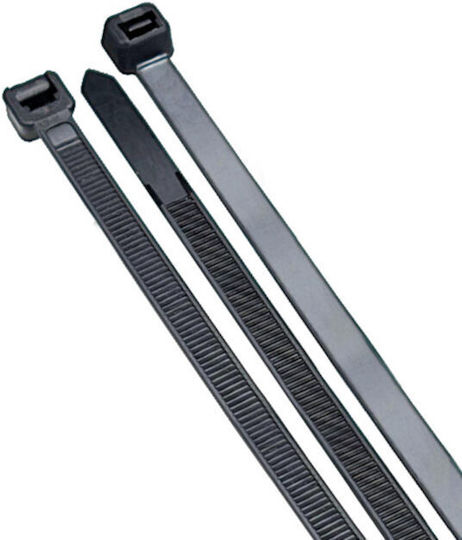 SAS Plastic Cable Ties 300mm x 7.6mm in Black Colour (100pcs)