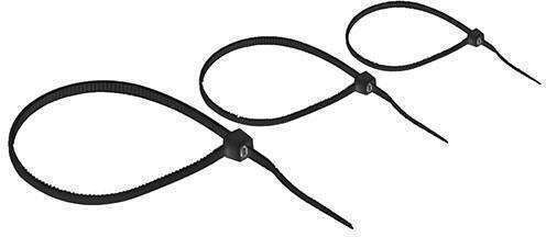 Sapiselco Sapiselco Kunststoff Kabelbinder 280mmx4.5mm in Schwarz Farbe 100Stk SEL.3.202