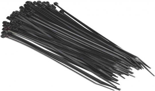 Sapiselco Πλαστικά Δεματικά Καλωδίων 280mmx3.5mm σε Μαύρο χρώμα (100τμχ)