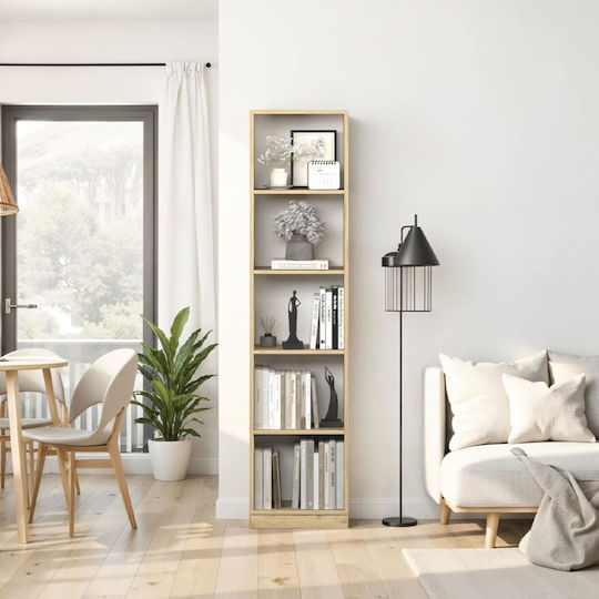 Bookcase Natural Oak Florida 43x26x182cm