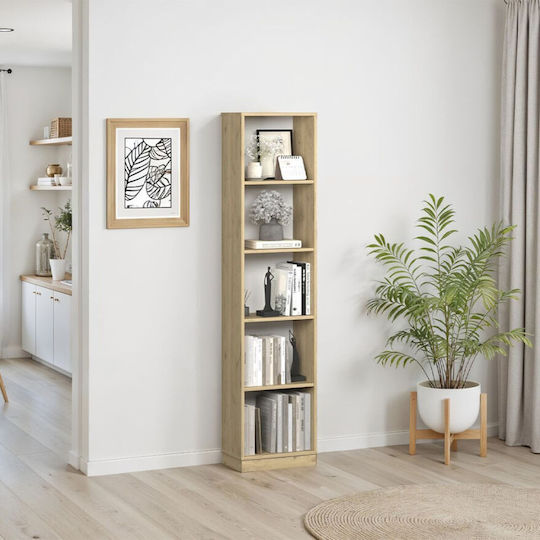 Bookcase Natural Oak Florida 43x26x182cm