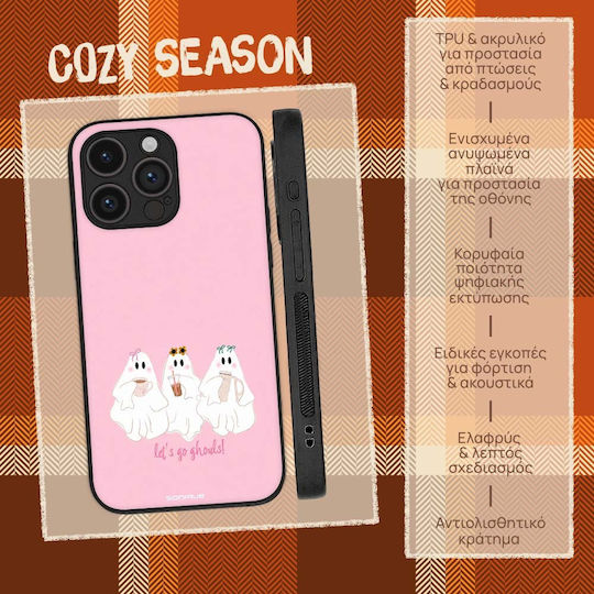 Калъф Sonique Cozy Season Series Samsung Galaxy S26 FE Розови Призраци