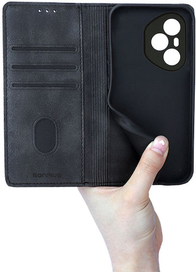 Vintage Magnet Brieftasche Wallet Sonique Ehre 400 Pro 5g Schwarze Handyhülle