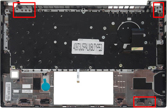 Tastatură Laptop Keyboard Palmrest Hp Elitebook 830 G7 830 G8 1r9k2pc 158t8aa M08699-001 M08700-001 M08701-001 6070b1712601 US Retroiluminat Argintiu Κωδ.40973uspalmbltype2