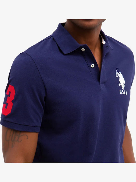 Polo Bluza Tricou Cu Mânecă Scurtă Albastru Marin