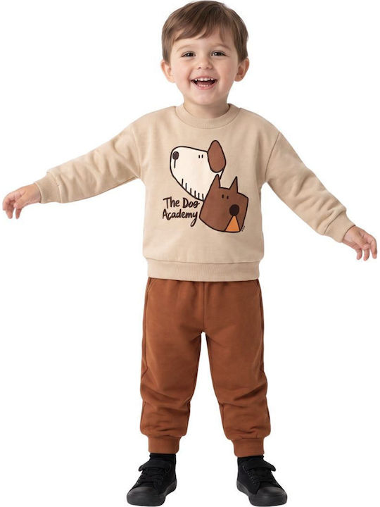 Kids Sweatpants Set Biscotto