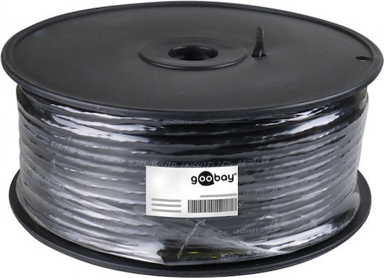Goobay U/UTP Cat.6 (Gigabit) Καλώδιο Δικτύου Ethernet 50m Μαύρο