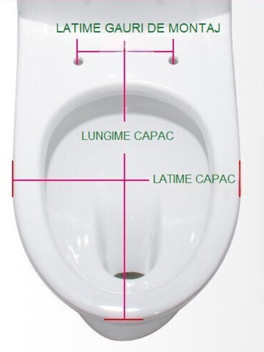 Capac de toaletă pentru copii din plastic alb