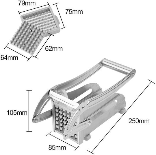 Tăietor de cartofi din oțel inoxidabil manual