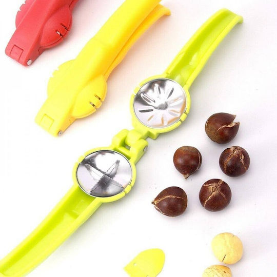 Flippy Nut Chestnut Cracker Abs Steel 17.5 X 5.5 X 5 Cm Easy To Use Yellow