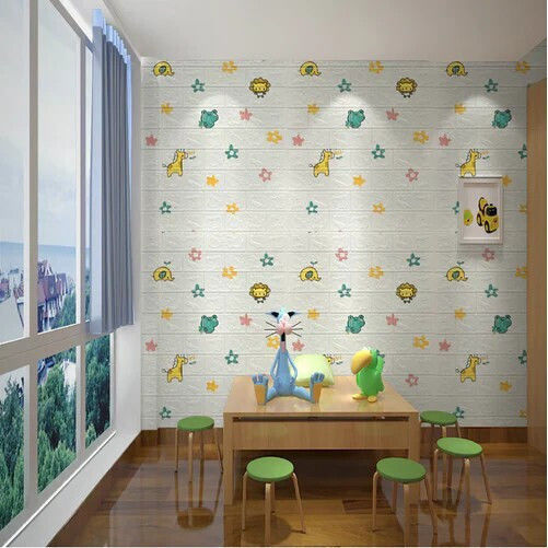 Autocolant Decorativ 3D Pentru Perete Copii Din Spumă 70x77cm 10 Bucăți Autocolant Decorativ 3D Pentru Perete Copii Din Spumă 70x77cm 10 Bucăți