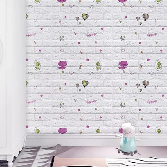 Autocolant Decorativ 3D Pentru Perete Copii Din Spumă 70x77cm 10 Bucăți