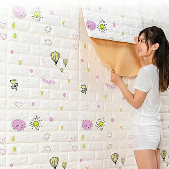 Autocolant Decorativ 3D Pentru Perete Copii Din Spumă 70x77cm 10 Bucăți