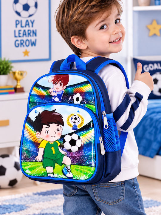 School Backpack For Elementary With Water Bottle Holder Blue