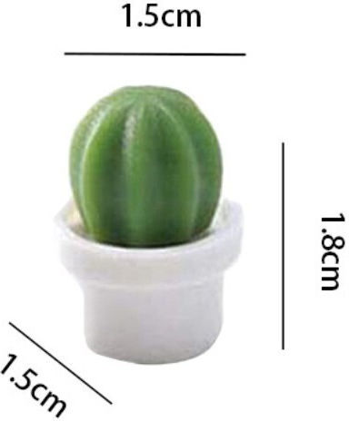 Set 6 Refrigerator Magnets Flippy Cactus In Pot Design Made Abs Magnet Green White