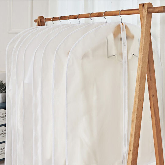 Sac De Depozitare Din Plastic Pentru Costum / Haină În Culoare Albă 60x80cm 5 Bucăți Sac De Depozitare Din Plastic Pentru Costum / Haină În Culoare Albă 60x80cm 5 Bucăți