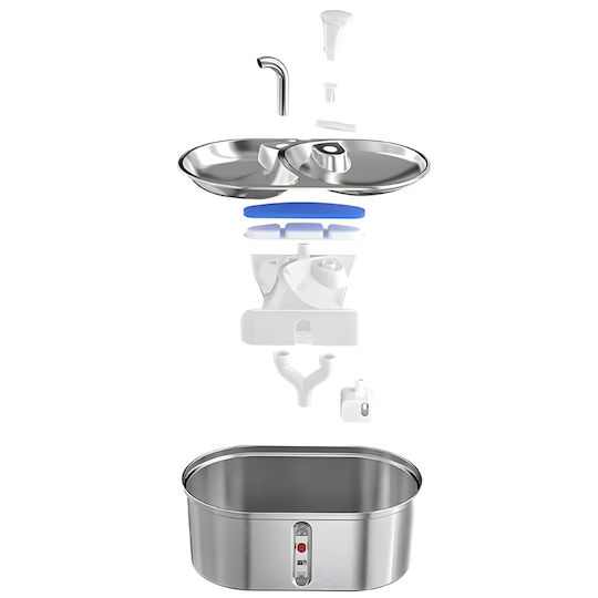 Linomag Fântână Automată din Oțel Inoxidabil pentru Câine & Pisică 3lt 28x11.5x18.4cm