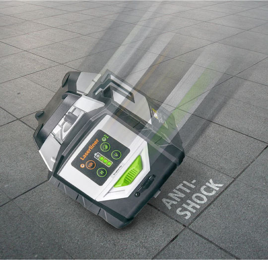 Laserliner Duraplane Plus G360 Set 175cm Self-Leveling Rotary Laser Level Green Beam 7.4V with Working Range 70m
