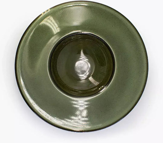 Duka Servierplatte aus Porzellan Grünes 25cm