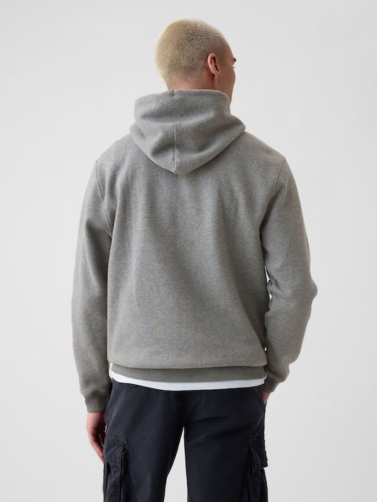Sweatshirt Fleece with Hood Gray
