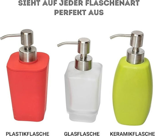 Set 2 X Capace De Înlocuire Cu Pompă Tip Dispenser Săpun Lichid Oțel Inoxidabil 28 Mm Filet Finisaj Periat