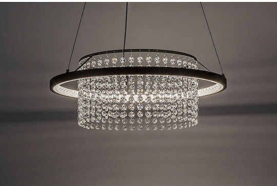 Rabalux Rabalux Deckenleuchte Schwarz LED mit Verstellbarem Warm zu kühlem Weiß mit Kristallen