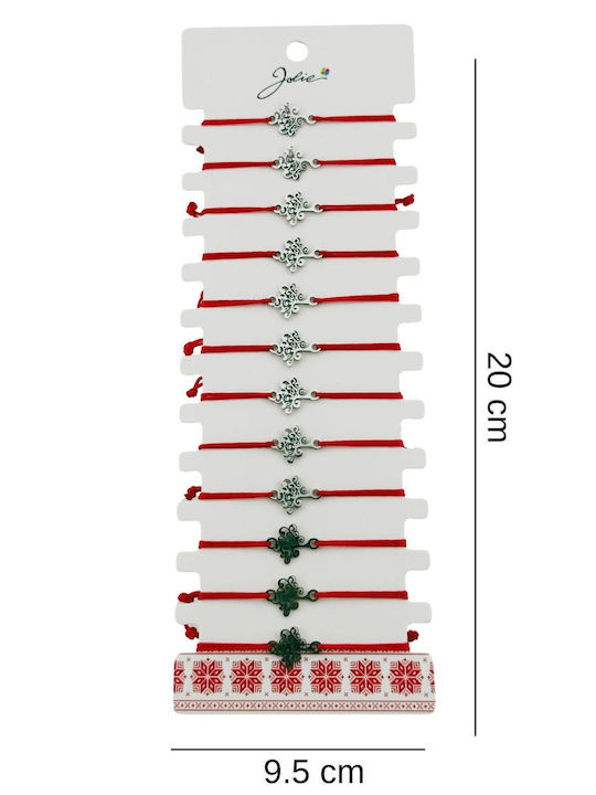 Martisor Bracelet Women Jolie Tree Life Design Set 12 Pieces Silver Stainless Steel Pendant Adjustable Red Cord Martisor Bracelet Women Jolie Tree Life Design Set 12 Pieces Silver Stainless Steel Pendant Adjustable Red Cord