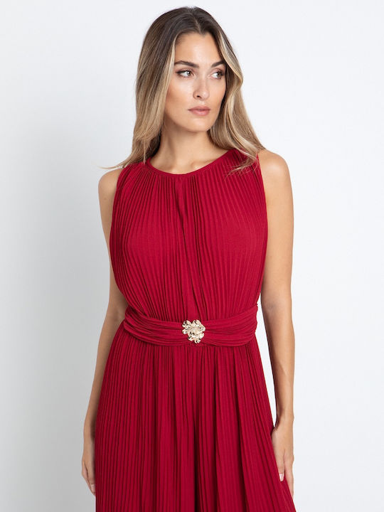Women's Burgundy Jumpsuit