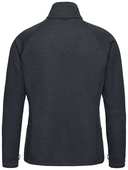 Fleece Women's Cardigan with Zipper Grey